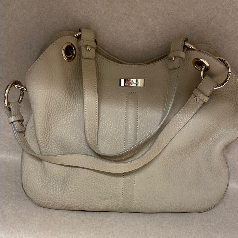 Elegant Cream Leather purse Cole Hana